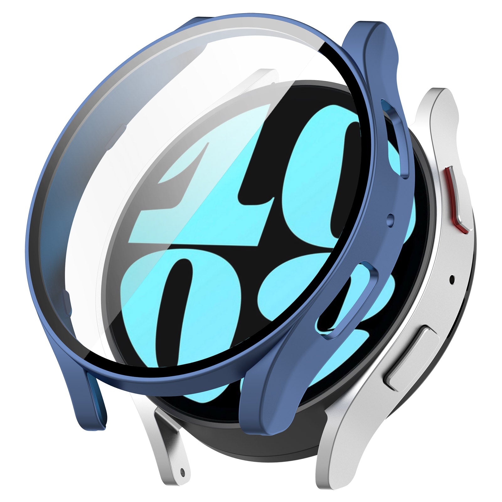 For Samsung Galaxy Watch6 44mm PC Watch Case Protective Frame with Built-in Tempered Glass Film For Samsung Galaxy Watch6 44mm PC Watch Case Protective Frame with Built-in Tempered Glass Film